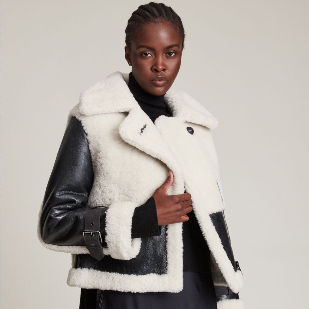 Allsaints shearling jacket - Picture 6 of 10